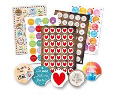 Logbuch-Verlag Deko Sticker SET Sprüche Worte Zitate Liebe Motivation und Kraft 2020 Aufkleber give-away Freunde Familie Großeltern Eltern Kollegen