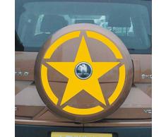 tonywu Car Sticker Decal Creative Persönlichkeit Ersatz-Abdeckung Deckel-Aufkleber Stamm Dekorationsstern Reflective Wasserproof Sonnenschutz Körperaufkleber 55X55CM B 2PCS