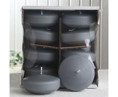 CandleCorner XL-Schwimmkerzen 8 Std. Brenndauer, 8er-Pack, anthrazit-grau