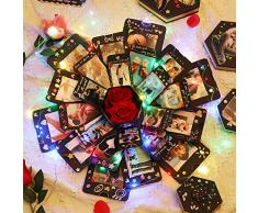 PartyKindom Überraschung Box, Explosion Box, DIY Geschenk Scrapbook und Foto-Album für Valentine Jahrestag Geburtstag Hochzeit (Schwarz)