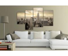 Leinwandbild New York Skyline View LW165 Wandbild, Bild auf Leinwand, 4 Teile, 180x115cm, Kunstdruck Canvas, XXL Bilder, Keilrahmenbild, fertig aufgespannt, Bild, Holzrahmen, Amerika, New York, Manhattan