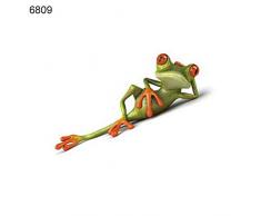 Dandeliondeme 3D Frosch Lustige Auto Aufkleber Styling Vinyl Wasserdichte Tür Fenster Dekoration für Notebook Skateboard Snowboard Gepäck Koffer MacBook Auto Fahrrad Stoßstange 6809