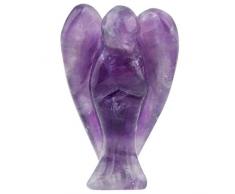 mookaitedecor Fengshui Edelstein Schutzengel Figur, Hand Geschnitzt Heilstein Deko Engel Statue Verzierungen Reiki Dekoration