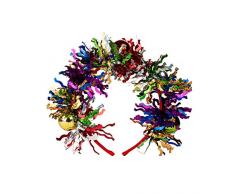 SIX Haarreif mit bunten Lametta-Streifen und Weihnachtskugeln in unterschiedlichen Größen für Karneval bzw. Fasching (315-887)