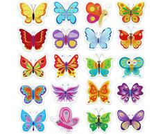 Boao 20 Stücke Schmetterlinge Dickes Fenster Gel Aufkleber Abnehmbare und Wiederverwendbare Frühling Fenster Aufkleber Abziehbilder für Kinder, Kleinkinder und Erwachsene Hause, Flugzeug, Dekoration