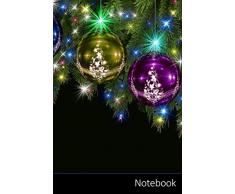 Notebook: Weihnachten, Weihnachtsschmuck, Ball, Christbaumkugel Notizbuch / Tagebuch / Schreibheft / Notizen - 6 x 9 Zoll (15,24 x 22,86 cm), 150 Seiten, glänzende Oberfläche.