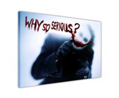 Joker aus Batman Dark Night Zitat „Why So Serious“ Leinwandbild Kunstdruck Hollywood Legends Bilder DC Comics Print Pop Art, canvas holz, 9- A0 - 40 X 30 (101CM X 76CM)