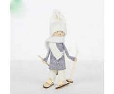 Longzhuo Stoff Weihnachtsdekoration Weihnachtswichtel Dekofigur Nordische Stimmung Thema mit Bart Knollnase Langer Zipfelmütze