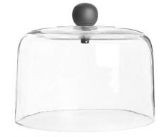 IB Laursen - Glasglocke - klar mit schwarzem Knauf - H10 x Ø16 cm