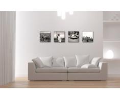 Visario Leinwandbilder 6605 Bild auf Leinwand New York USA, 4 x 30 x 30 cm, 4 Teile