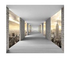 decomonkey Fototapete New York 350x256 cm XL Tapete Fototapeten Vlies Tapeten Vliestapete Wandtapete moderne Wandbild Wand Schlafzimmer Wohnzimmer 3d Effekt Architektur City Stein
