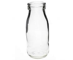 Annastore 12 x Glasflaschen im Landhausstil H 14,5 cm Glasvasen - Dekoflaschen - Glasfläschchen - Deko Flaschen Vintage - Kleine Deko Vasen (12 x Gläser)