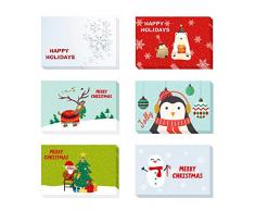 Weihnachtskarten mit Umschlägen und Aufkleber (24er Set), Weihnachten Karten, Klappkarten Grußkarten Blanko, Neuser Schöne Weihnachtspostkarten für Weihnachtsgrüße an Familie, Freunde, Kunden Kinder