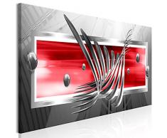 murando - Bilder Abstrakt 135x45 cm - Vlies Leinwandbild - 1 Teilig - Kunstdruck - modern - Wandbilder XXL - Wanddekoration - Design - Wand Bild - grau rot a-A-0344-b-c