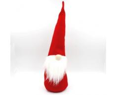 Süßer Wichtel mit Hut, Nase und Bart ~ rot weiß ~ 47cm ~ Weihnachts-Figur