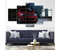 QMCVCDD 5 TLG Leinwanddrucke Wand Kunstwerk Modulare Leinwand Hd Drucken 5 Teilig Leinwandbilder Kreatives Geschenk XXL/Jeep Grand Cherokee SRT SUV Auto/Wandkunst
