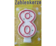 Idena 408355 Geburtstagskerze, Wachs, rot, 7,2 x 13,9 x 1,5 cm