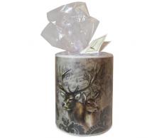 Lampionkerze HIRSCHE Zylinderkerze braun Natur 12 cm, Ambiente