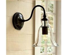 Modernes Wandbeleuchtung Wandleuchten Vintage Loft-Wandlampen Antik Deko Design Wandbeleuchtung Brennholz Nachttischlampe Schlafzimmer Wohnzimmer Gang Spiegelfront Kristallglocke Wandleuchte