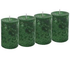 Unbekannt 4 Stumpenkerzen Kerzen Dunkelgrün Grün Adventskranz Weihnachten Tischdeko Deko
