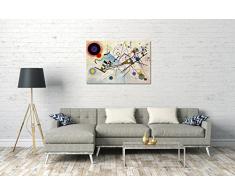 Leinwandbild: Wassily Kandinsky - Komposition 8 (1923) - Format 60x40 cm - Leinwand auf Keilrahmen gespannt und fertig zum Aufhängen - hochwertiger Leinwanddruck aus deutscher Produktion - Wandbild, Kunstdruck, Leinwand-Bilder