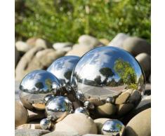 CIM Dekokugel aus Edelstahl - Dekokugel SILBER Ø 15 cm - Leichte Hohlkugel, Gartenkugel, Schwimmkugel - polierte Oberfläche mit dauerhaft spiegelndem Glanz