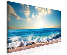 murando - Bilder Meer Strand 150x50 cm Vlies Leinwandbild 1 TLG Kunstdruck modern Wandbilder XXL Wanddekoration Design Wand Bild - Landschaft Himmel blau c-B-0384-b-a