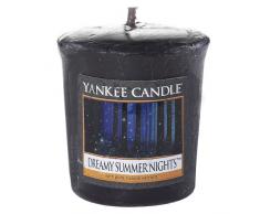YANKEE CANDLE Verträumte Sommernacht (Dreamy Summer Night) Votivkerze Sampler, Plastik, Schwarz, 4.5 x 4.5 x 5.3 cm