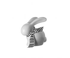 LEONARDO 035936 Hase, Dekohase, Osterhase - GINO - Keramik - sitzend - weiß - 6,3x10,9x9cm