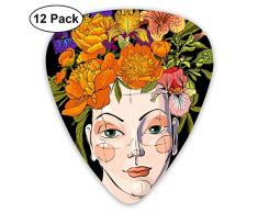 Slaytio 12 Stück Gitarrenplektren Kunst Ölgemälde Girl Retro 0,96 mm, 0,71 mm, 0,46 mm Mode für Gitarre, Mandoline und Bass, Your Electric