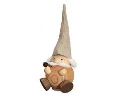 Seiffener Volkskunst - Waldzwerg - Kugelräucherfigur - Räuchermann - Motiv: Natur - Größe: 19cm - Made in Germany