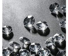 ANGEELEE Deko Diamanten 12mm 2000Stk Farblos Funkelnde Diamantkristalle Streudeko Deko Steine ​​Kristalle Diamanten-z-04