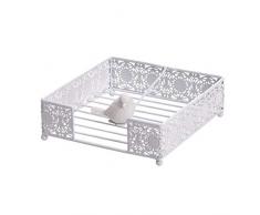 Pureday Serviettenhalter Birdy - Serviettenständer im Romantik Look - Metall - Weiß