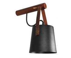 XGGYO Wandleuchter, E27 Sockel Indoor Holz Wandlampen Wandbehang Wandlaterne