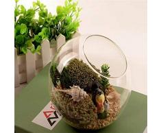 Tonpot Kreative Blumenvase schräg Glasvase Topf Porzellan Pflanze ökologische Flasche Mikro-Landscape Flasche Haushalt Deko Geschenk, glas, a, 15 × 8 cm