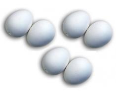 Ingbertson 6 Nesteier aus Gips für Bruthilfe oder Osterdekoration