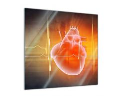 Glasbild - Abstrakte Kunst XXXI - 50x50 cm - Deko Glas - Wandbild aus Glas - Bild auf Glas - Moderne Glasbilder - Glasfoto - Echtglas - Kein Acryl - Handmade