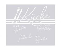 GRAZDesign Glastür Folie Sichtschutz Aufkleber Guten Appetit für Küchentür oder Küchenfenster, Blickdicht und lichtdurchlässig / 80x57cm