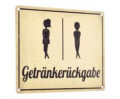 Das Getränkerückgabe Blechschild in 15x20 cm