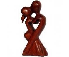 Liebe Herz Kuß Paar Glück abstrakt Holz Figur A10.27