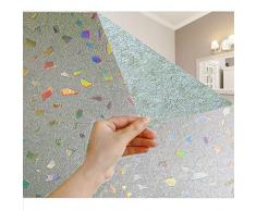 GodUp Fensterfolie Milchglasfolie Selbstklebend Sonnenschutzfolie Blickdicht Sichtschutzfolie Fenster Folie Anti-UV für Küche, Badezimmer und Büro (45 x200 cm, Motif)
