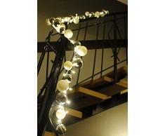 Arnusa LED Girlande 200cm mit 80 LEDS und 40 Kunststoffkugeln Kugelgirlande Weihnachtsgirlande Lichterkette