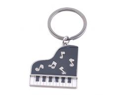 Hacoly Klavier Schlüsselring Anhänger Edelstahl Schlüsselbund taschenanhänger Dekofigur Schlüsselanhänger Mode Schlüsselringen Persönlichkeit Keychain Metall Schlüsselhalter - Schwarz