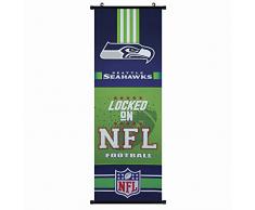 MT-Sports Wandposter mit Kunststoffrahmen, Motiv Fußballmannschaften, 30,5 x 91,4 cm, Seattle Seahawks