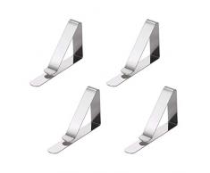 Molinter Tischtuchklammern Tischdeckenklammer Tischdeckenhalter Edelstahl Tischabdeckungsklemmen Tischdecke Clips Halter Klammer für Restaurant Partys Picknicks Buffets (4 Stücke)