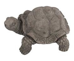 Deko Tier-Figur Schildkröte dunkelgrau groß - 1 Stück