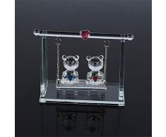 LNDDP Bärenpaar Kristallfiguren, Glas Tier Bär Auto Ornament Dekor, m. Bär und sogar Bär, Liebhaber