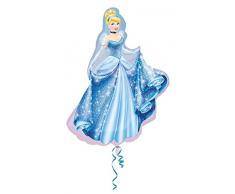 Amscan Anagram 2481401 - Party und Dekoration - Folienballon Super Shape - Disney Princess - Cinderella, circa 71 x 84 cm