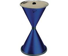 Standascher blau Stahlblech mit Einlegesieb Metall H770xD.405mm