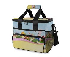 LINPM Kühltasche, Ostergrußkarte Süße Häscheneier 15l große isolierte Lunch-Tasche Picknickkühler, Kühltaschen